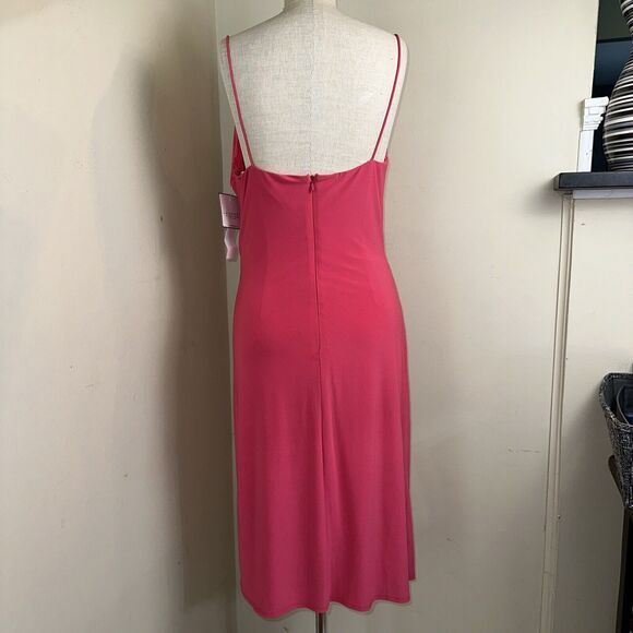 NWT Laundry by Shelli Segal Stretch Knit Dress Fucshia Pink Size 10 - Picture 6 of 9